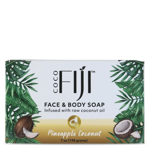 Organic Fiji Face and Body Soap Infused With Raw Coconut Oil -- 7 oz