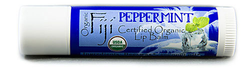 Organic Fiji Lip Balm Peppermint -- 0.15 oz