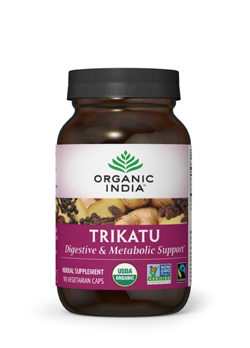 Organic India Trikatu Digestive & Metabolic Support -- 90 Vegetarian Capsules