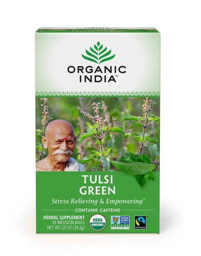 Organic India Tulsi Green Tea -- 18 Tea Bags