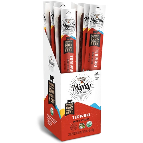 Organic Valley Grass Fed Beef Sticks Teriyaki -- 0.75 oz Each / Pack of 24