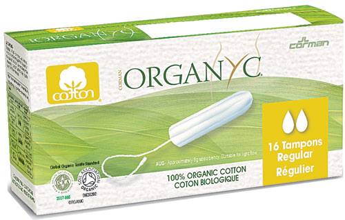 Organyc Tampons Regular Cotton without Applicator -- Tampons Vitacost