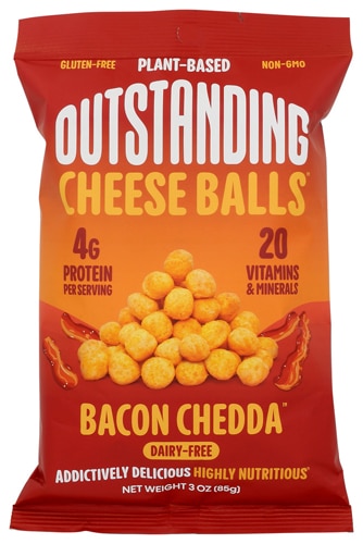 Outstanding Foods Cheese Balls Bacon Chedda -- 3 oz