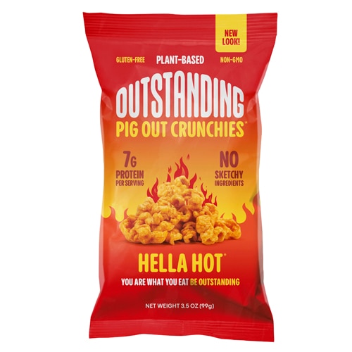 Outstanding Foods Pig Out Crunchies Hella Hot -- 3.5 oz