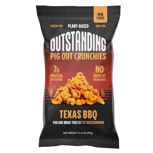 Outstanding Foods Pig Out Crunchies Texas BBQ -- 3.5 oz