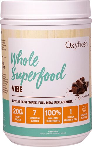 Oxyfresh Vibe Whole Superfood Meal Replacement Chocolate -- 15 Servings