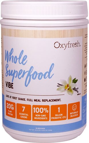 Oxyfresh Vibe Whole Superfood Meal Replacement Vanilla -- 15 Servings