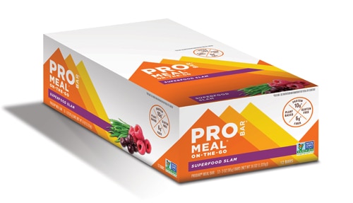 PROBAR Meal Replacement Bar - Gluten Free Superfood Slam -- 12 Bars