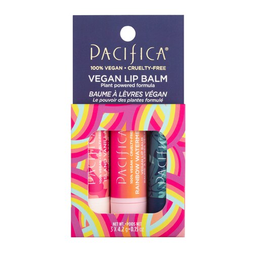 Pacifica Vegan Lip Balm Set of 3 Lip Balms -- 1 Set