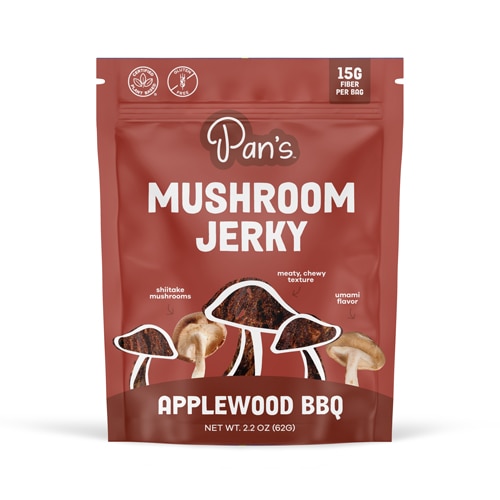Pan's Mushroom Jerky Applewood BBQ -- 2.2 oz
