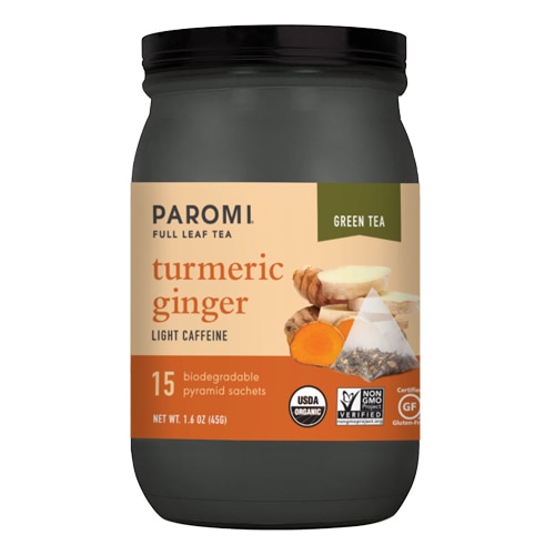 Paromi Tea Organic Green Tea Turmeric Ginger