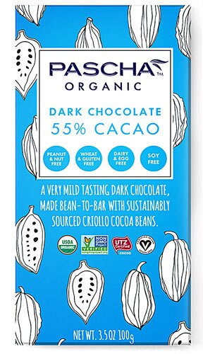 Pascha Organic Dark Chocolate Bar 55% Cacao -- 3.5 oz