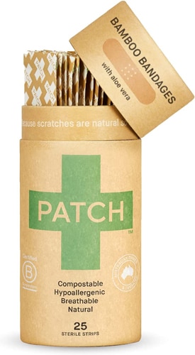 Patch Aloe Vera Bamboo Strip Bandages for Burns & Blisters Natural
