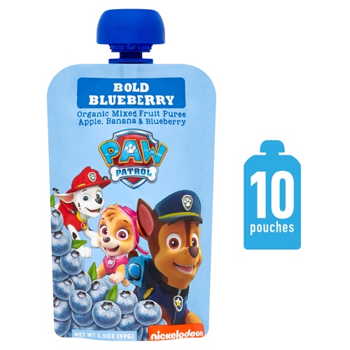 Bedrift jord svinekød Paw Patrol Organic Mixed Fruit Puree Squeeze Pouch Bold Blueberry -- 10  Pack - Vitacost