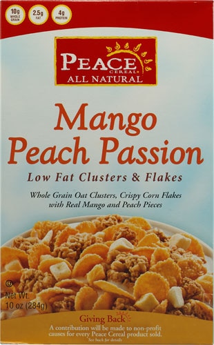 Peace Cereal Clusters and Flakes Cereal Mango Peach Passion -- 10 oz