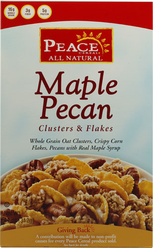 Peace Cereal Clusters and Flakes Cereal Maple Pecan -- 11 oz
