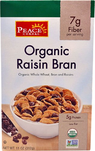 Peace Cereal Organic Raisin Bran Cereal -- 11 oz