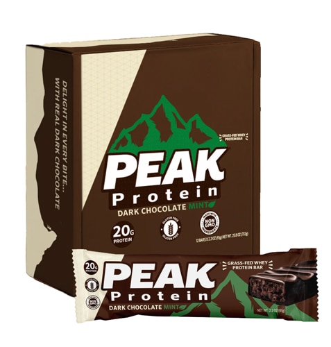 Peak Protein Gluten Free Protein Bar Dark Chocolate Mint