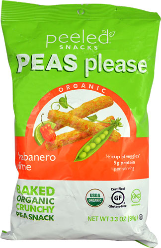 Peeled Snacks Organic Peas Please™ Snack Gluten Free Habanero Lime -- 3.3 oz