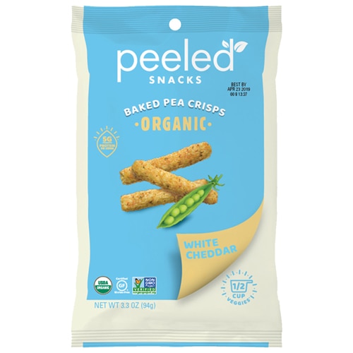 Peeled Snacks Organic Peas Please™ Snack Gluten Free White Cheddar -- 3.3 oz