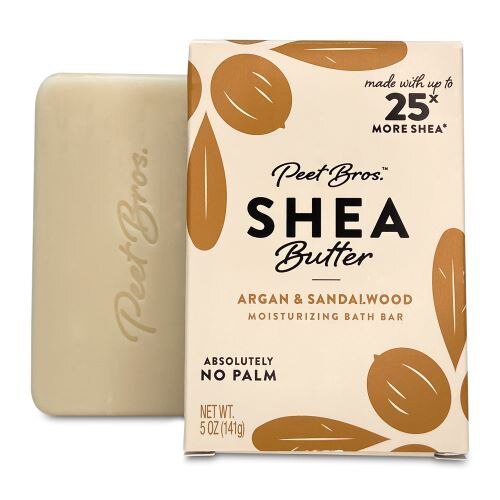 Peet Bros Shea Butter Bar Soap Argan & Sandalwood -- 5 oz