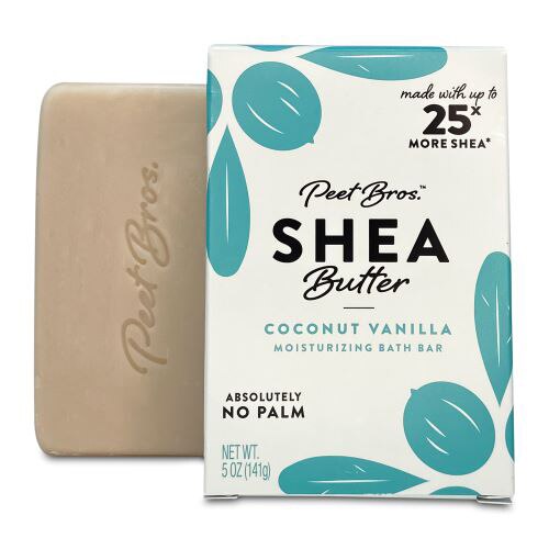 Peet Bros Shea Butter Bar Soap Coconut Vanilla -- 5 oz
