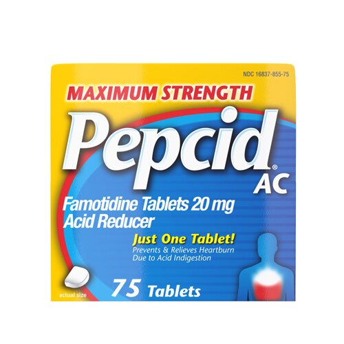 Pepcid AC Acid Reducer - Famotidine Tablets Maximum Strength