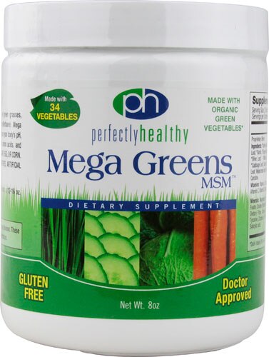 Perfectly Healthy Mega Greens MSM™ Powder -- 8 oz