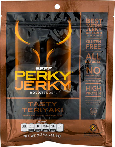 Perky Jerky Tender Beef Jerky Tasty Teriyaki -- 2.2 oz