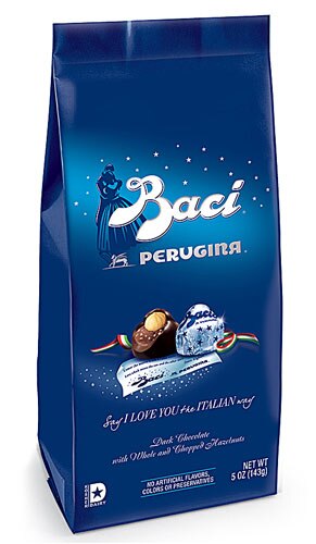 Perugina Baci Dark Chocolate with Whole and Chopped Hazelnuts -- 5 oz