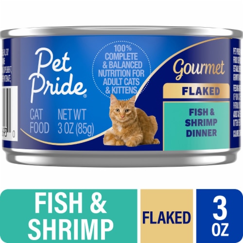 Pet Pride All Life Stages Wet Cat Food Gourmet Flaked Fish & Shrimp Dinner