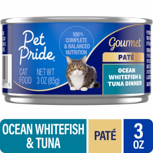 Pet Pride All Life Stages Wet Cat Food Gourmet Pate Ocean Whitefish & Tuna Dinner