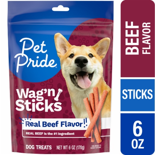 Pet Pride Wag'n Sticks Dog Treats Real Beef