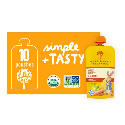 Peter Rabbit Organics Fruit &amp; Veggie Puree Apple, Carrot &amp; Squash -- 4.4 oz