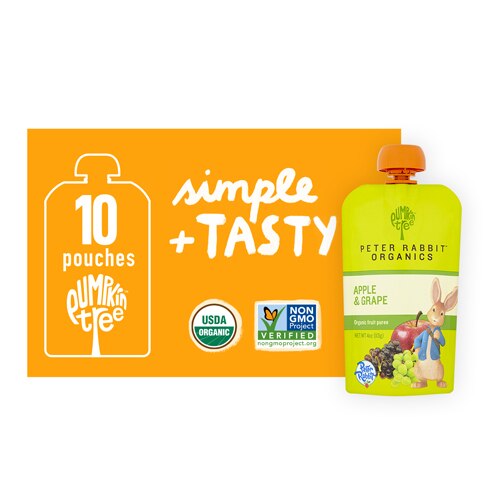 Peter Rabbit Organics Fruit Puree Apple &amp; Grape -- 4 oz