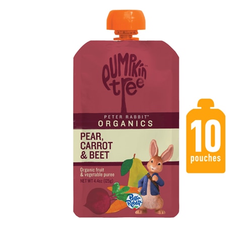Peter Rabbit Organics Kids Snack Fruit & Vegetable Puree Pear Carrot Beet