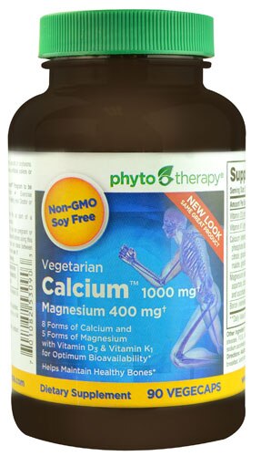 Phyto Therapy Vegetarian Calcium with Magnesium -- 90 VegeCaps