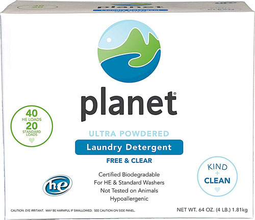 Planet Ultra Powdered Laundry Detergent Free &amp; Clear -- 64 oz