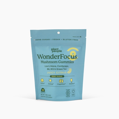 Plant People WonderFocus Mushroom Gummies Juicy Citrus