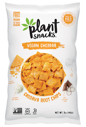 Plant Snacks Cassava Root Chips Vegan Cheddar -- 5 oz