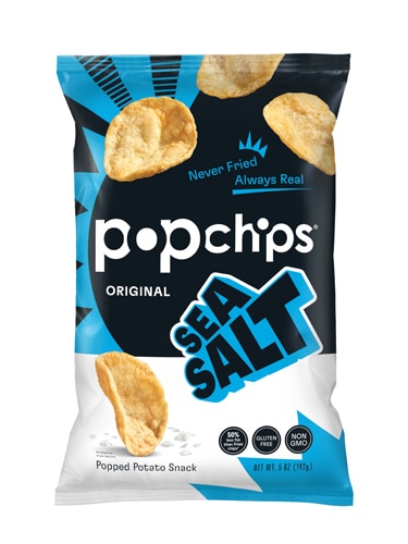 Popchips Gluten Free Popped Potato Chips Sea Salt -- 5 oz