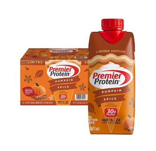 Premier Protein High Protein Shake Gluten Free Pumpkin Spice -- 12 Shakes