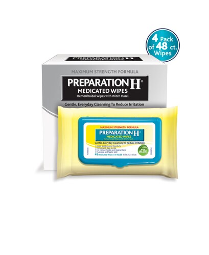Preparation H Medicated Wipes with Witch Hazel