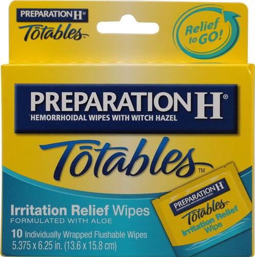Preparation H Totables Irritation Relief Wipes