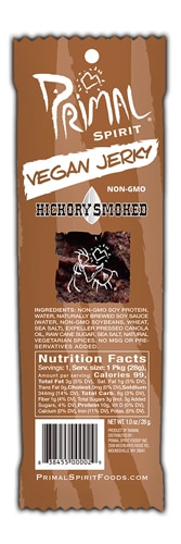 Primal Spirit Foods Primal Strips Meatless Vegan Jerky Hickory Smoked