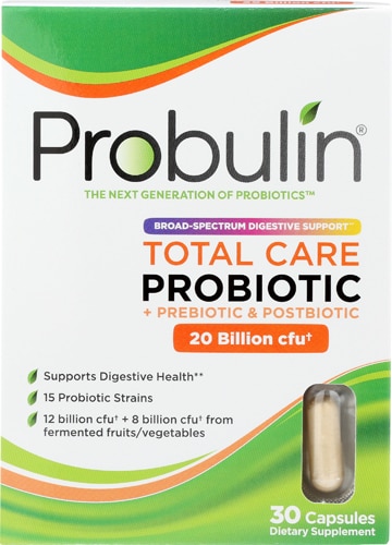 Probulin Total Care Probiotic -- 20 billion CFU - 30 Capsules
