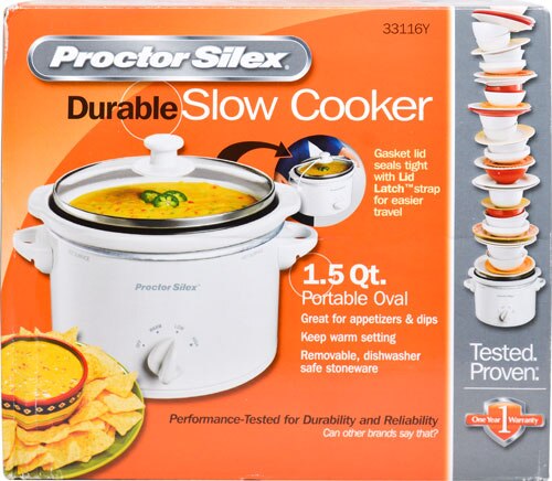 Proctor Silex Slow Cooker - 1.5 Qt. Oval -- 1 Unit