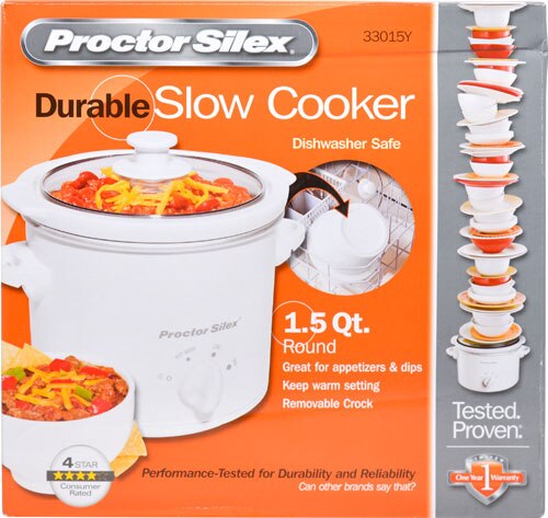 Proctor Silex Slow Cooker - 1.5 Qt. Round -- 1 Unit