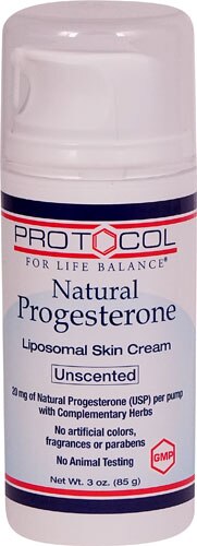 Protocol For Life Balance Natural Progesterone Liposomal Skin Cream Unscented