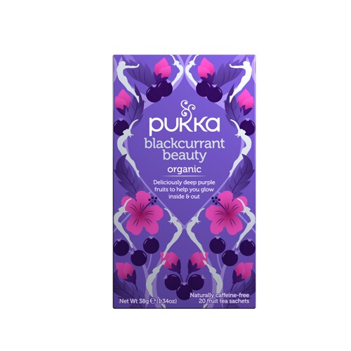 Pukka Organic Caffeine-Free Blackcurrant Beauty with Rosehip Herbal Tea Bags